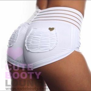 ISO XL Cute Booty Lounge White Shorts